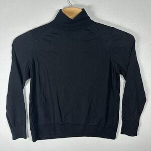 Banana Republic Sweater Womens XL Black Merino Wool Long Sleeve Turtleneck Basic